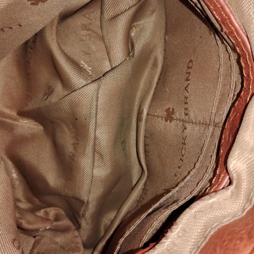 Lucky Brand Orange Leather Crossbody Bag - Picture 4 of 9